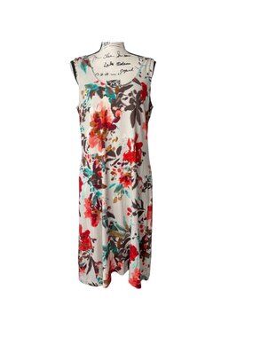 Tommy Bahama Womens XL Piccolo Petals Tank Dress Floral Sleeveless Midi NEW